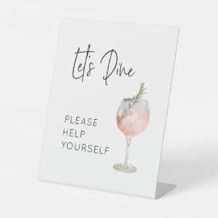 Let's Dine Food Sign for Birthday Party 