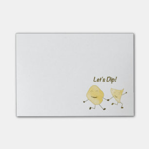 Let's Dip! (Cartoon Potato & Tortilla Chip) Post-it Notes