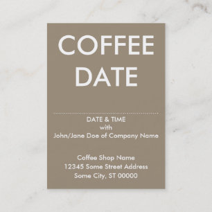 let's do coffee (caffeine molecule) business card