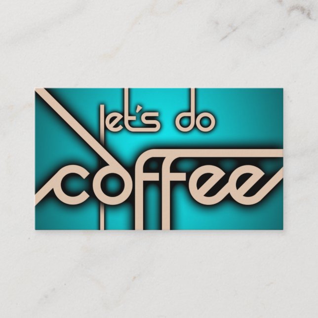 let's do coffee ( punch card ) (Front)