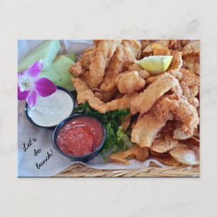 Let's Do Lunch! Florida Grouper Fingers Postcard