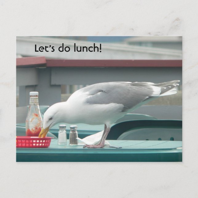 "Let's do lunch!" Postcard (Front)