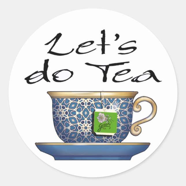 Let's do Tea - 003 Classic Round Sticker (Front)