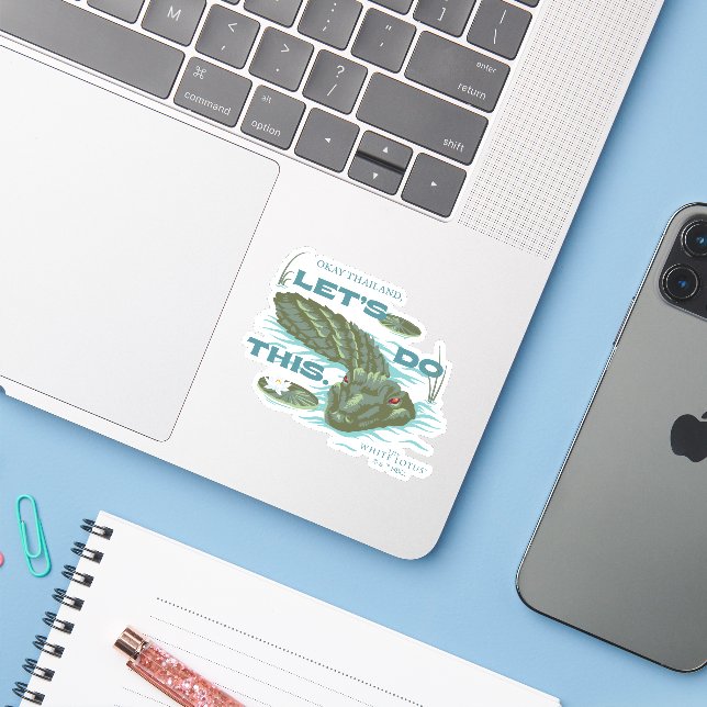 "Let's Do This" Alligator - The White Lotus (Laptop w/ iPhone)