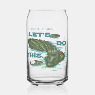 "Let's Do This" Alligator - The White Lotus Can Glass
