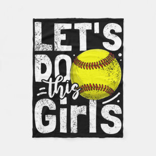 Let's Do This Girls Softll Enthusiast Gear  Fleece Blanket