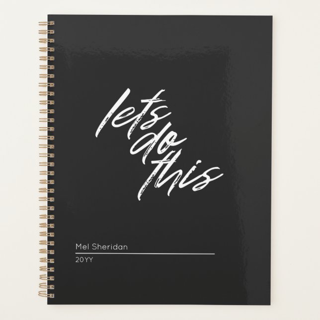 lets do this, new year simple minimal planner (Front)