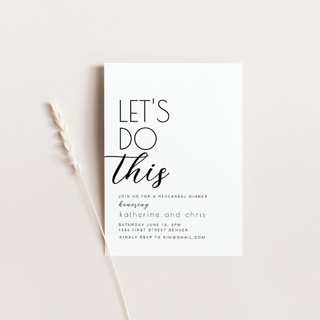 Let's Do This Rehearsal Dinner Invitation (Creator Uploaded)