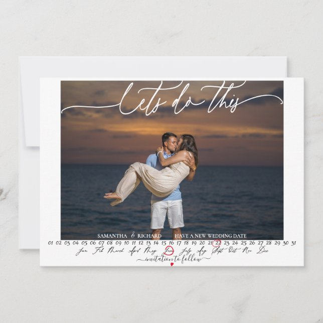 Lets Do This Save the Date  Photo Calendar (Front)