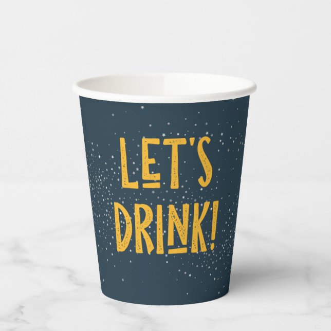 Let's Drink Camping Themed party Cups (Left)