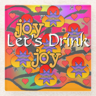 Let's Drink  Glass Coaster