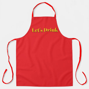 Let's Drink Novelty Fun Party Apron