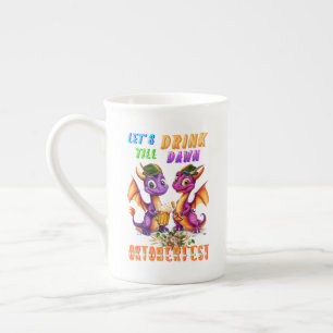 Let's Drinkware Drink Till Dawn Oktoberfest Bone China Mug