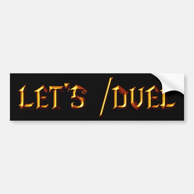 Let's /Duel Bumper Sticker (Front)