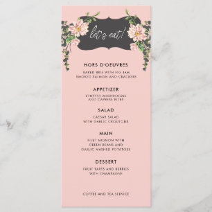 Let's Eat!   Desert Cactus Bloom 5 Course Wedding Menu