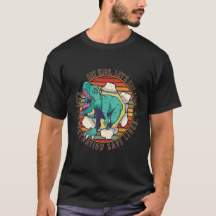 Lets eat Kids Punctuation Save Lives Dino Teacher T-Shirt