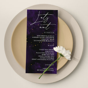 Lets eat Menu Dark Purple Magical Gold