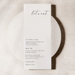 Let's Eat Modern Minimalist Wedding Menu Card<br><div class="desc">Let's Eat Modern Minimalist Calligraphy Wedding Menu Card. Matching items available on our our collection "Minimalist Elegant Wedding" as shown below.</div>