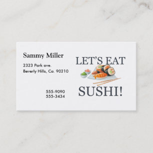 Let's Eat Sushi Business Card