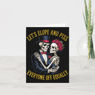 Let's elope wife engagement fiancé couple husband card