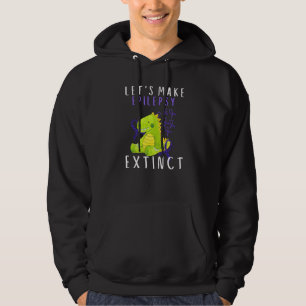 Lets Epilepsy Extinct Kid Mom Dad Epilepsy Awarene Hoodie