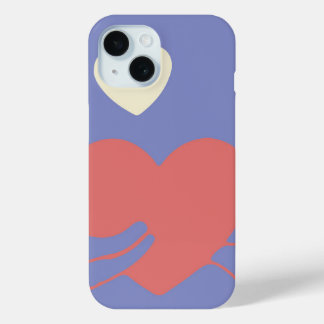 Let's Fall My Love Abstract Hands iPhone 15 Case