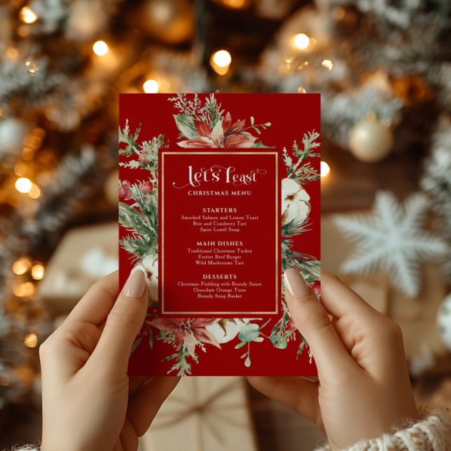 Let's Feast Christmas Menu Festive Christmas Frame (Creator Uploaded)