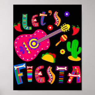 Lets Fiesta 5 Cinco De Mayo For Women Men Boys Gir Poster
