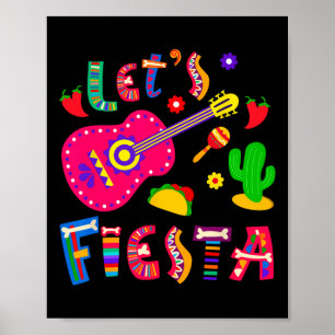 Lets Fiesta 5 Cinco De Mayo For Women Men Boys Gir Poster