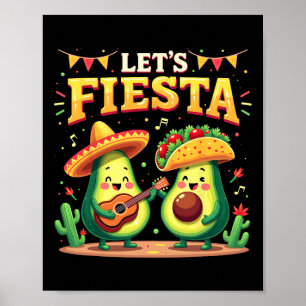 Lets Fiesta 5 Cinco De Mayo For Women Men Boys Gir Poster