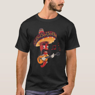 Let's Fiesta 5 De Mayo Viva Mexico Pepper Guitar T-Shirt