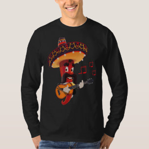 Let's Fiesta 5 De Mayo Viva Mexico Pepper Guitar T-Shirt