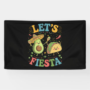 Let's Fiesta Avocado And Tacos Cinco De Mayo Banner