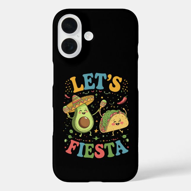 Let's Fiesta Avocado And Tacos Cinco De Mayo Case-Mate iPhone Case (Back)
