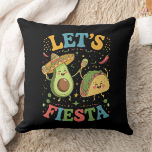 Let's Fiesta Avocado And Tacos Cinco De Mayo Cushion