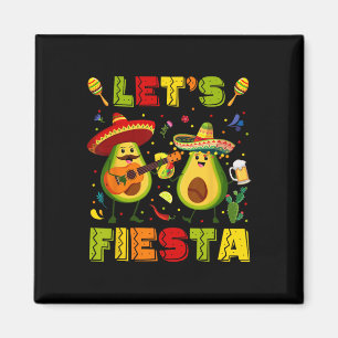Let's Fiesta Avocado And Tacos Cinco De Mayo Men W Magnet