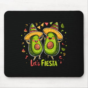 Let's Fiesta Avocado And Tacos Sombrero Cinco De M Mouse Pad
