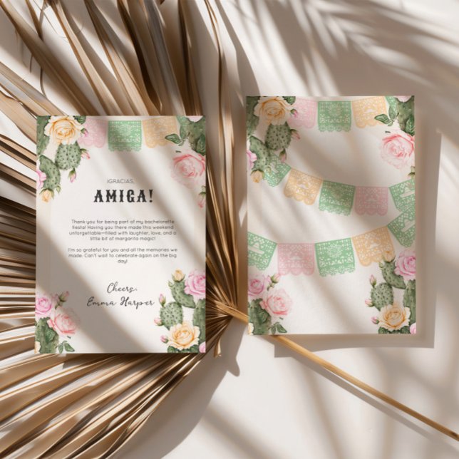 Let's Fiesta Bachelorette Weekend Thank You Card (Creator Uploaded)