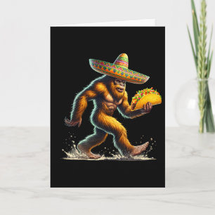 Let's Fiesta Bigfoot Tacos Mexican Bigfoot Cinco D Card