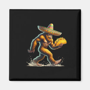 Let's Fiesta Bigfoot Tacos Mexican Bigfoot Cinco D Magnet
