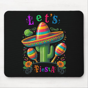 Let's Fiesta Cactus Cinco De Mayo Men Women Boys G Mouse Pad