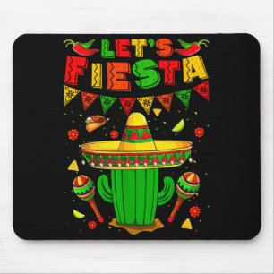 Let's fiesta cinco de mayo cactus & sombreroLe Mouse Pad