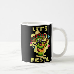 Let's fiesta cinco de mayo cactus with guitar andL Coffee Mug