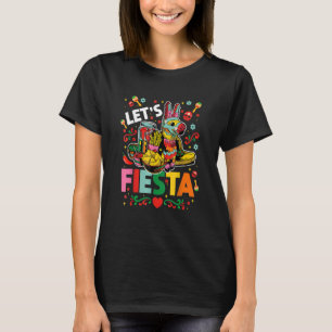 Let's Fiesta Cinco De Mayo Camisa Mexicana Hombre  T-Shirt
