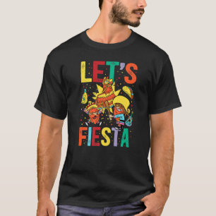 Let's Fiesta Cinco De Mayo Camisa Mexicana Hombre  T-Shirt
