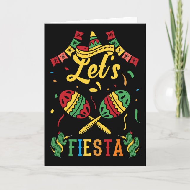 Let's Fiesta Cinco De Mayo  Card (Front)