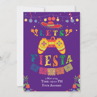 Lets Fiesta Cinco de Mayo Celebration  Invitation