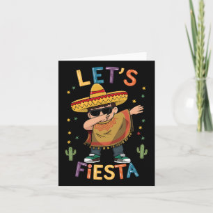 Let's Fiesta Cinco De Mayo Dabbing Mexican Poncho Card
