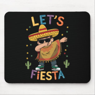 Let's Fiesta Cinco De Mayo Dabbing Mexican Poncho Mouse Pad