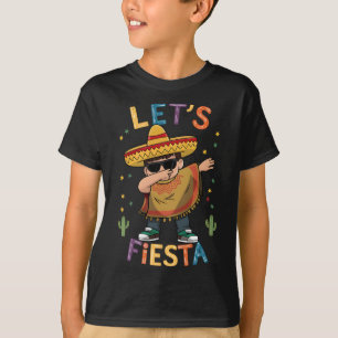 Let's Fiesta Cinco De Mayo Dabbing Mexican Poncho  T-Shirt